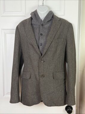 American Rag men’s blazer jacket with built in hoodie insert size small
